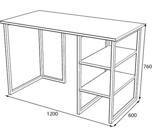 Письменный стол в стиле Loft офисный — 120×60×76 см.