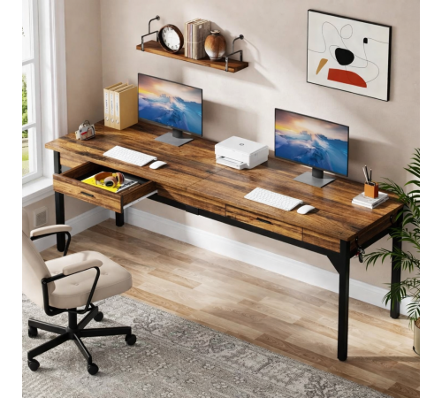 Письменный стол с 2 ящиками 82×200×60 см. — MSMLOFT.