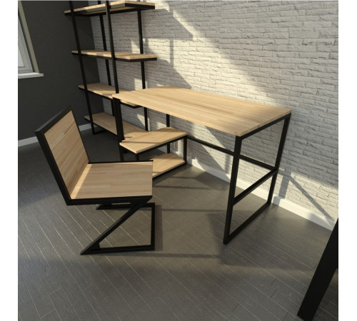 Письменный стол в стиле Loft офисный — 120×60×76 см (MSM)