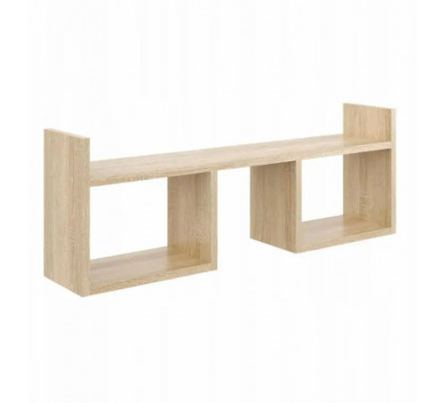 Подвесная настенная полка для книг дуб Сонома