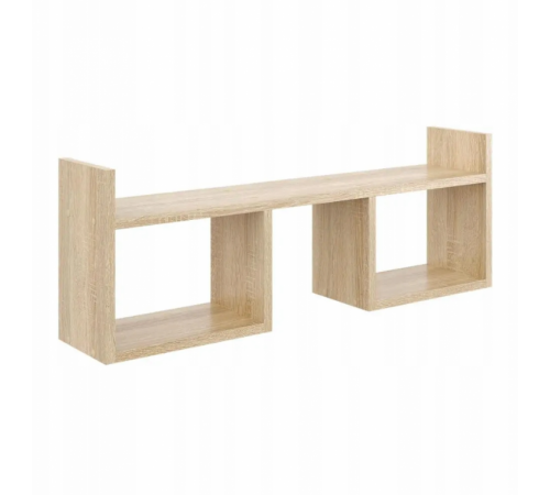 Подвесная настенная полка для книг дуб Сонома