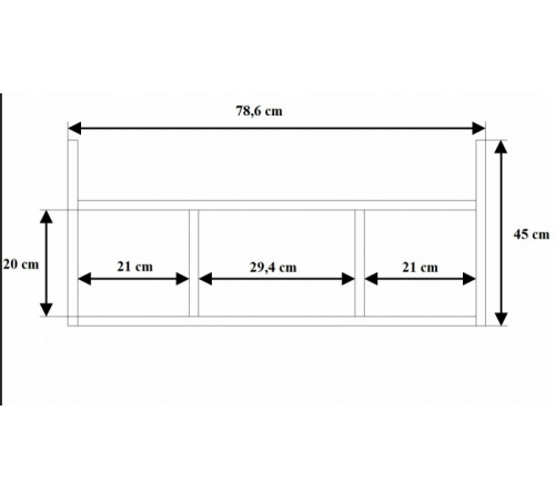 Подвесная полка для гостиной черная