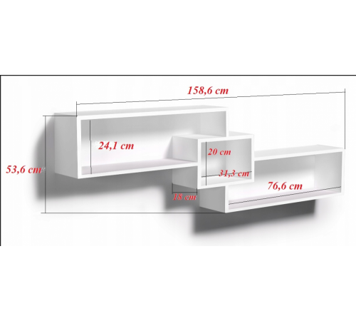 Подвесная полка LOFT черная
