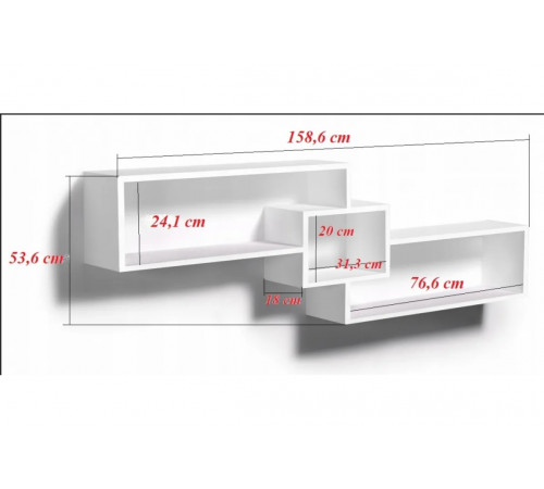 Подвесная полка LOFT черная