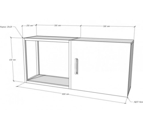 Комод / стелаж MSM — стильний та функціональний виріб лофт-класу