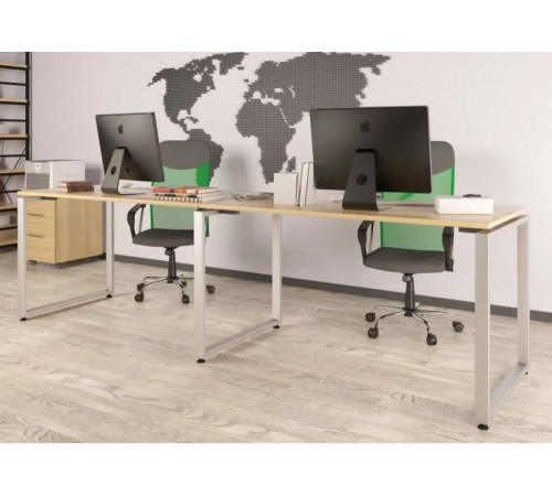 Подвійний письмовий стіл Loft Q-135-2 (240 × 70 × 75 см)