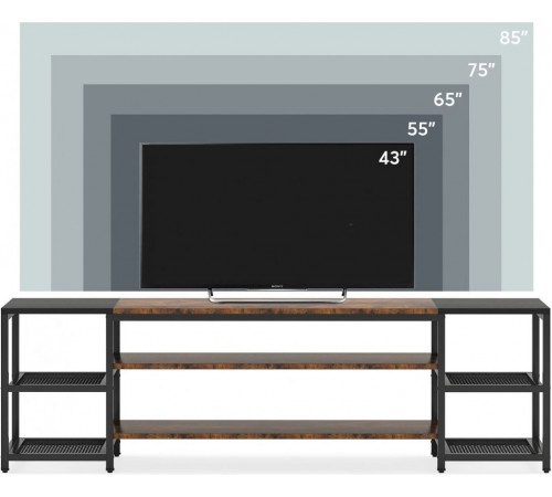 Подставка до 85″ с трехуровневой полкой — MSMLOFT