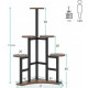 Угловая подставка для цветов 6-ярусная MSM из ДСП и металла, коричневая