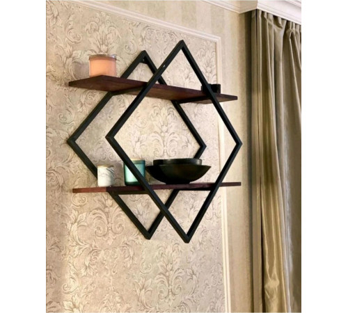 Полка 60×60×20 см черная