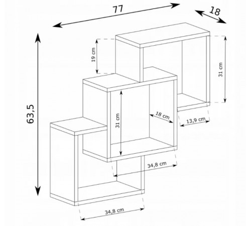 Полка Daga D-30 дуб Сонома