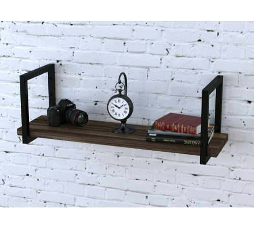 Полка PL-1-32 — MSMLOFT, ДСП + черный металлический каркас.