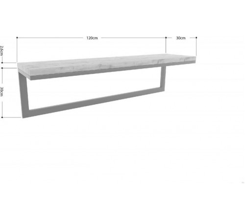 Полка Айсберг 02/120 – белый каркас.