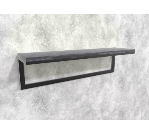 Полиця Айсберг  02/120 — чорний/графіт, метал + ДСП