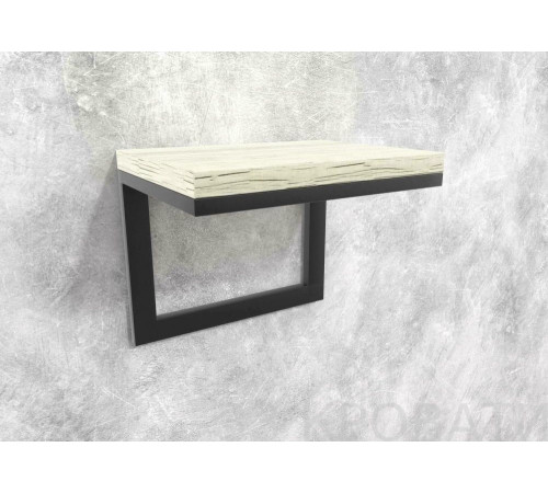 Полка Айсберг 02/40 – черный/белый, металл + ЛДСП (40×30×32,6 см)