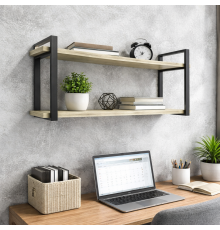 Полка Айсберг 120 черный/белый MSMLOFT