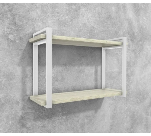 Полка Айсберг LOFT-80 — белый/белый, металл + ДСП