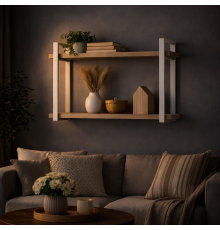 Полка Айсберг Лофт 80 белый/белый MSMLOFT