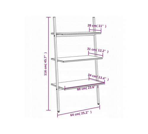 Полка-лестница с 3 полками
