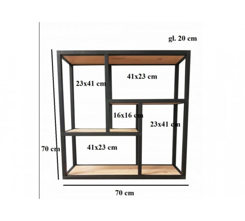 Книжная настенная полка от МСМ