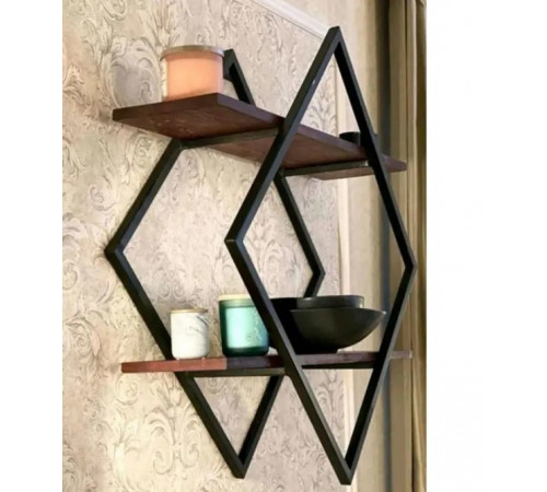 Полка 60×60×20 см черная