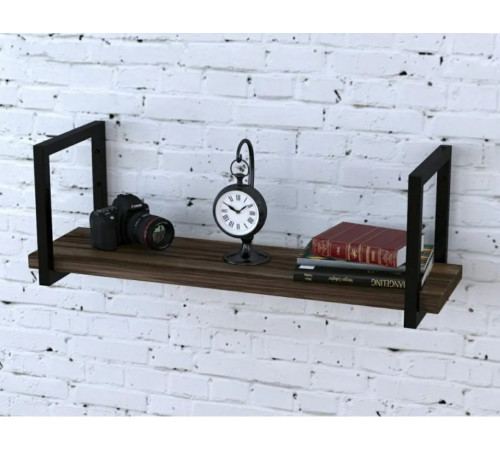 Полка PL-1-32 — MSMLOFT, ДСП + черный металлический каркас.