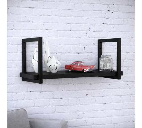 Полка PL-1-32 — MSMLOFT, ДСП + черный металлический каркас.