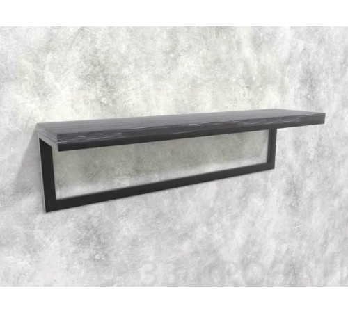 Полка Айсберг 02/120 — черный/графит, металл + ДСП