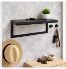 Полка Айсберг 02/120 черный/графит MSMLOFT