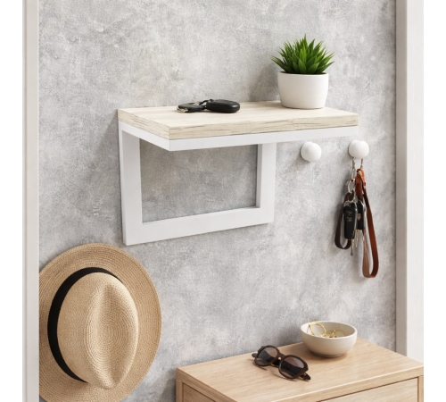 Полка Айсберг -02/40 — белый/белый, ЛДСП металл