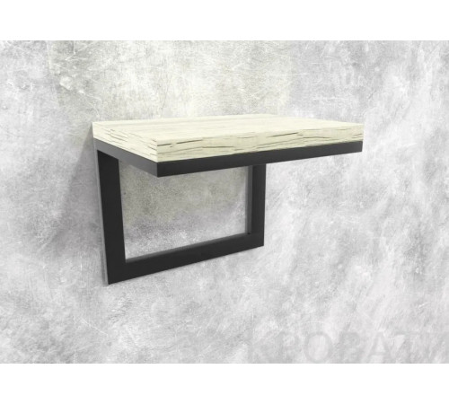 Полка Айсберг 02/40 – черный/белый, металл + ЛДСП (40×30×32,6 см)