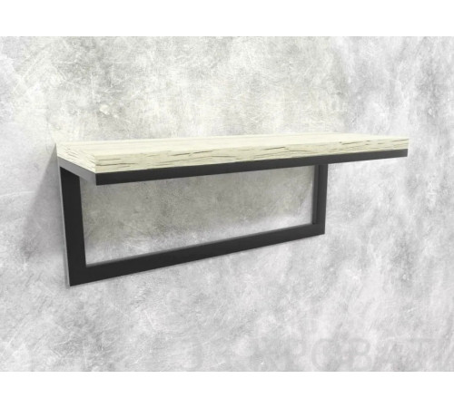 Полка Айсберг 02/80 — черный/белый, металл + ЛДСП