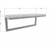 Настінна полиця Айсберг LOFT-02/80 (Чорний каркас / Білі полиці)