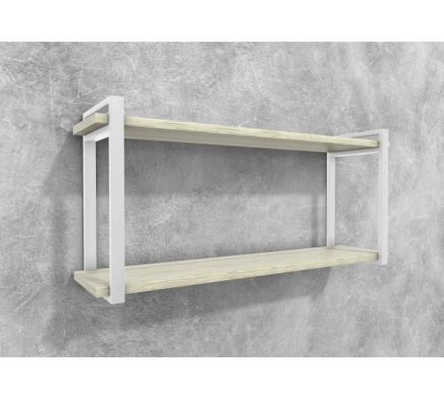 Полка Айсберг 120 – белый/белый, белый каркас + ДСП (128×34×62 см)