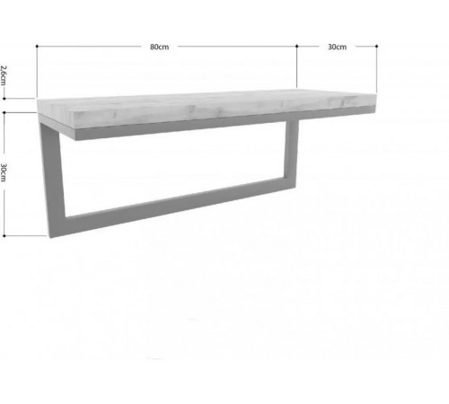 Настенная полка Айсберг LOFT-02/80