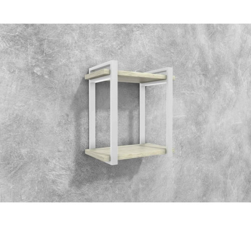 Полка Айсберг LOFT-40 — белый/белый, металл + ДСП.