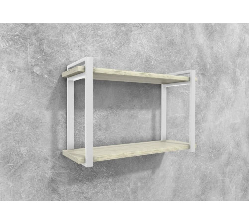 Полка Айсберг LOFT-80 — белый/белый, металл + ДСП