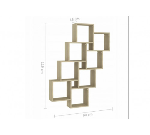 Полка VidaXL 90×15 см дуб Сонома