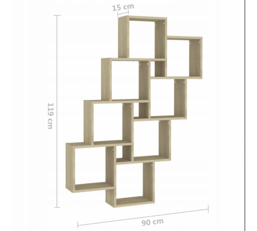 Полка VidaXL 90×15 см дуб Сонома