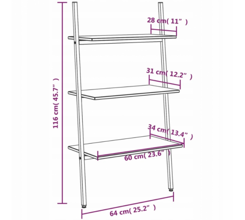 Полка-лестница с 3 полками