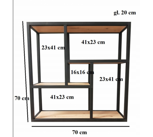 Книжная настенная полка от МСМ