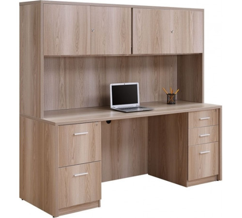 At Work Credenza Desk & Hutch Set - MSMLOFT
