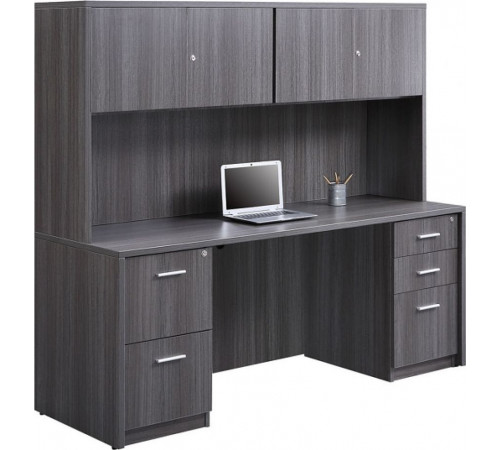 At Work Credenza Desk & Hutch Set - MSMLOFT