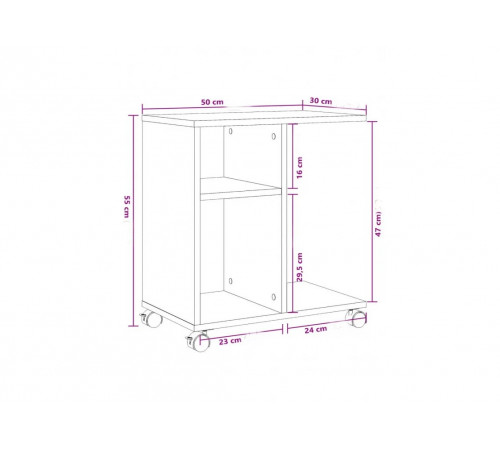Приставной столик на колесах