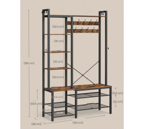 Прихожая со скамейкой и местом для хранения обуви