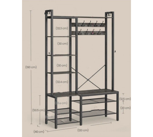 Прихожая со скамейкой и местом для хранения обуви