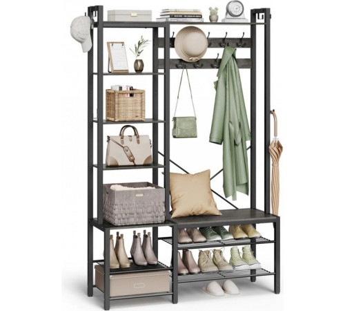 Прихожая со скамейкой и местом для хранения обуви