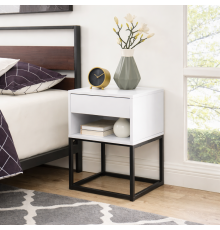 Простой столик MUSEHOMEINC с выдвижным ящиком и полкой