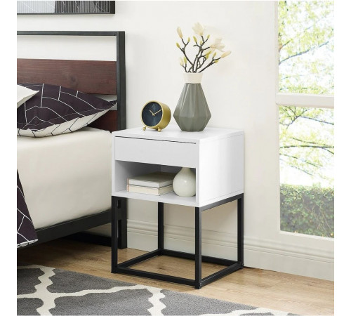 Столик MUSEHOMEINC с выдвижным ящиком и полкой – 55×40×35 см