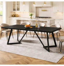 Прямоугольный обеденный кухонный стол на 6-8 человек