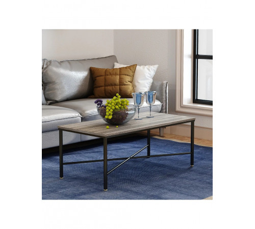 Прямоугольный журнальный столик Corvus – металлический каркас, ДСП.
